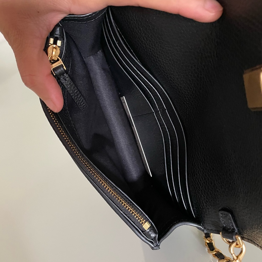 New, authentic britten chain wallet w wristlet black crossbody - Picture 6 of 14